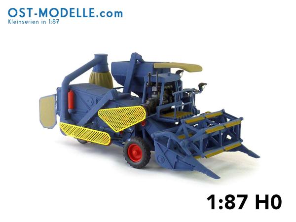 Maehdrescher E175 mit Spreusack blau  1/32